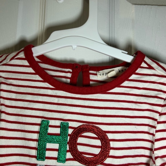Copper Key Girls Red Striped “Ho Ho Ho” Top size 3T - Picture 4 of 8